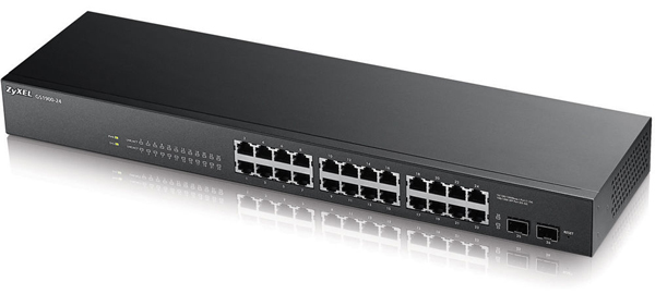 switch rackable 24 ports 10/100 + 2 sfp manageable web smart