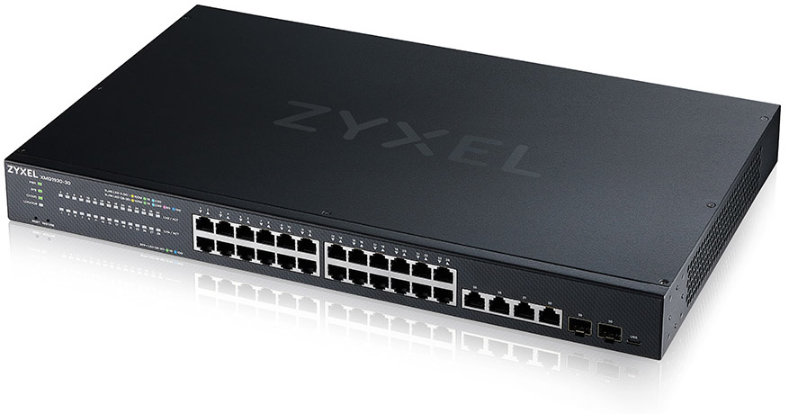 24-Port GbE PoE+ Switch w/ Four 10G SFP+ Uplinks