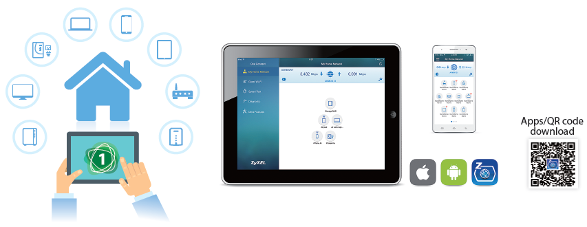 Zyxel ONE Connect mobile APP for easy network management